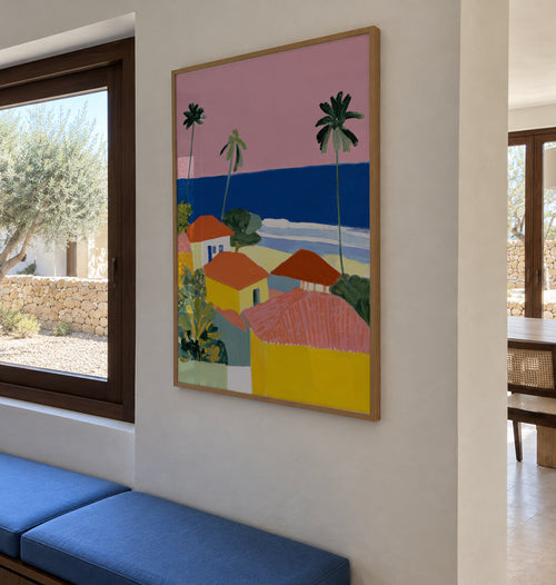 Palm Coast - Framed poster in an interior