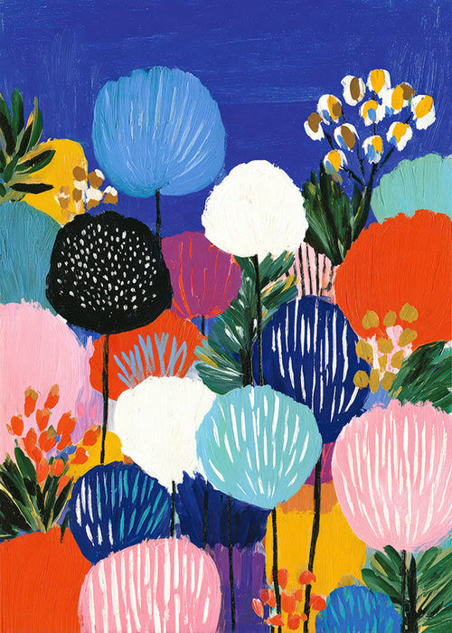 Botanical print: colorful bouquet