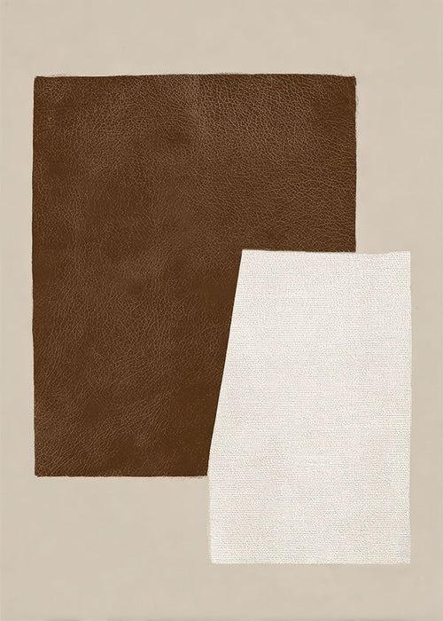 Abstract artwork with brown and cream textures