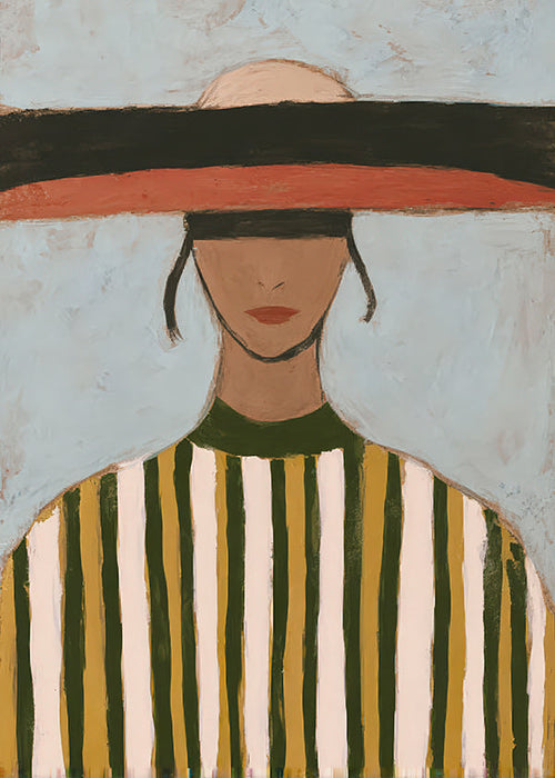Figure illustration with wide brim