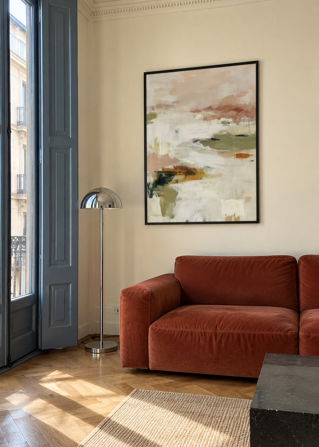 Dust Horizon - Framed poster in an interior