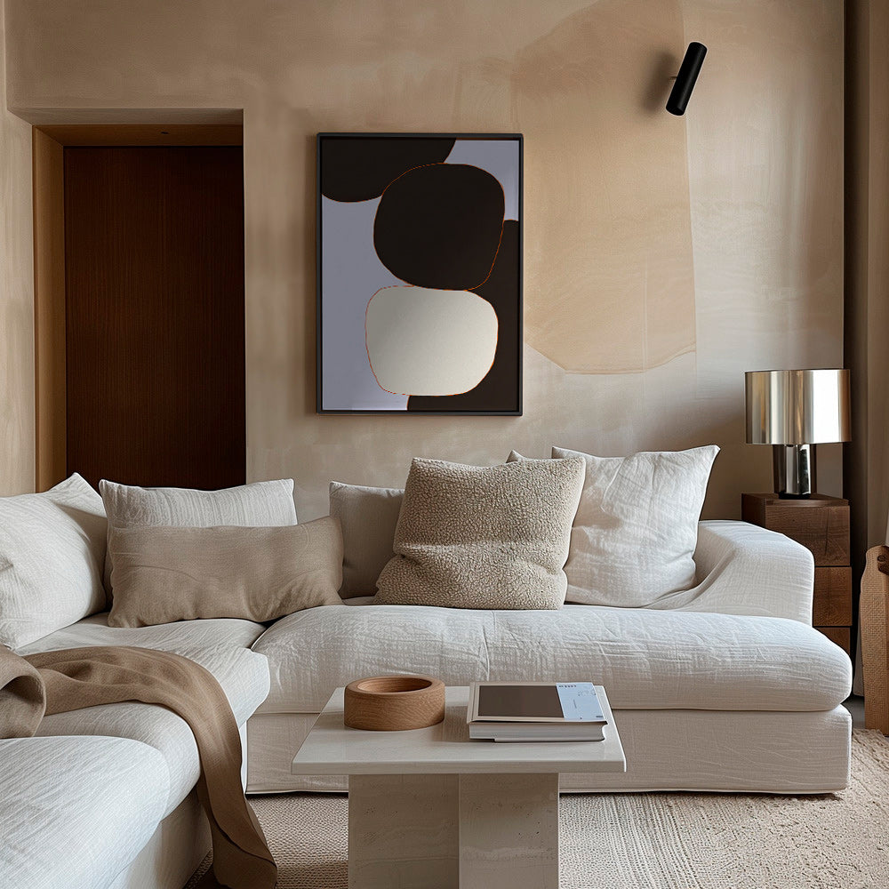 Geometric poster with rounded shapes