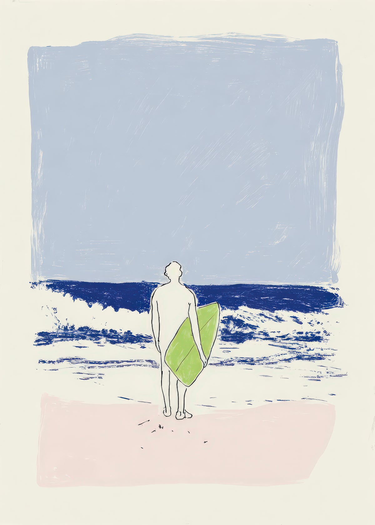 Solitary Swimmer - Unframed art print