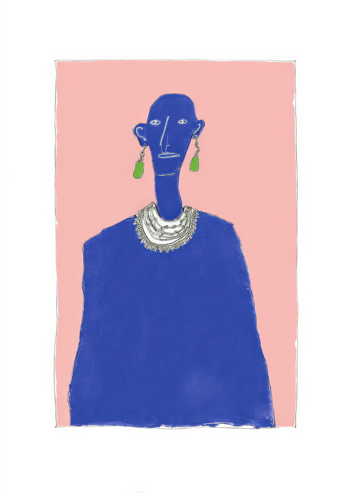 Sapphire Portrait - Unframed art print