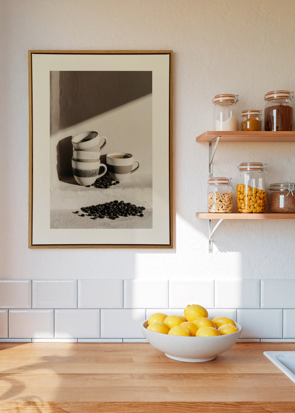 Coffee Ritual - Framed canvas in an interior