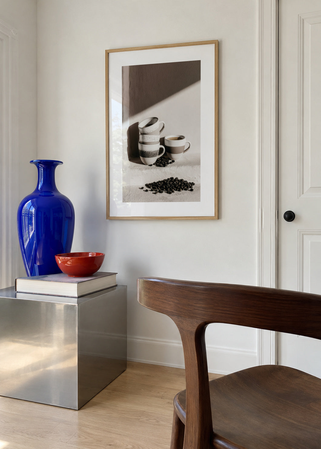Coffee Ritual - Framed poster in an interior