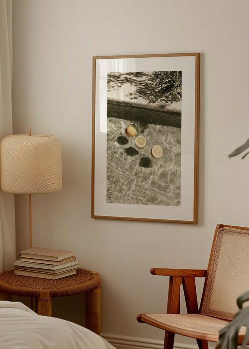 Kitchen art with floating lemons