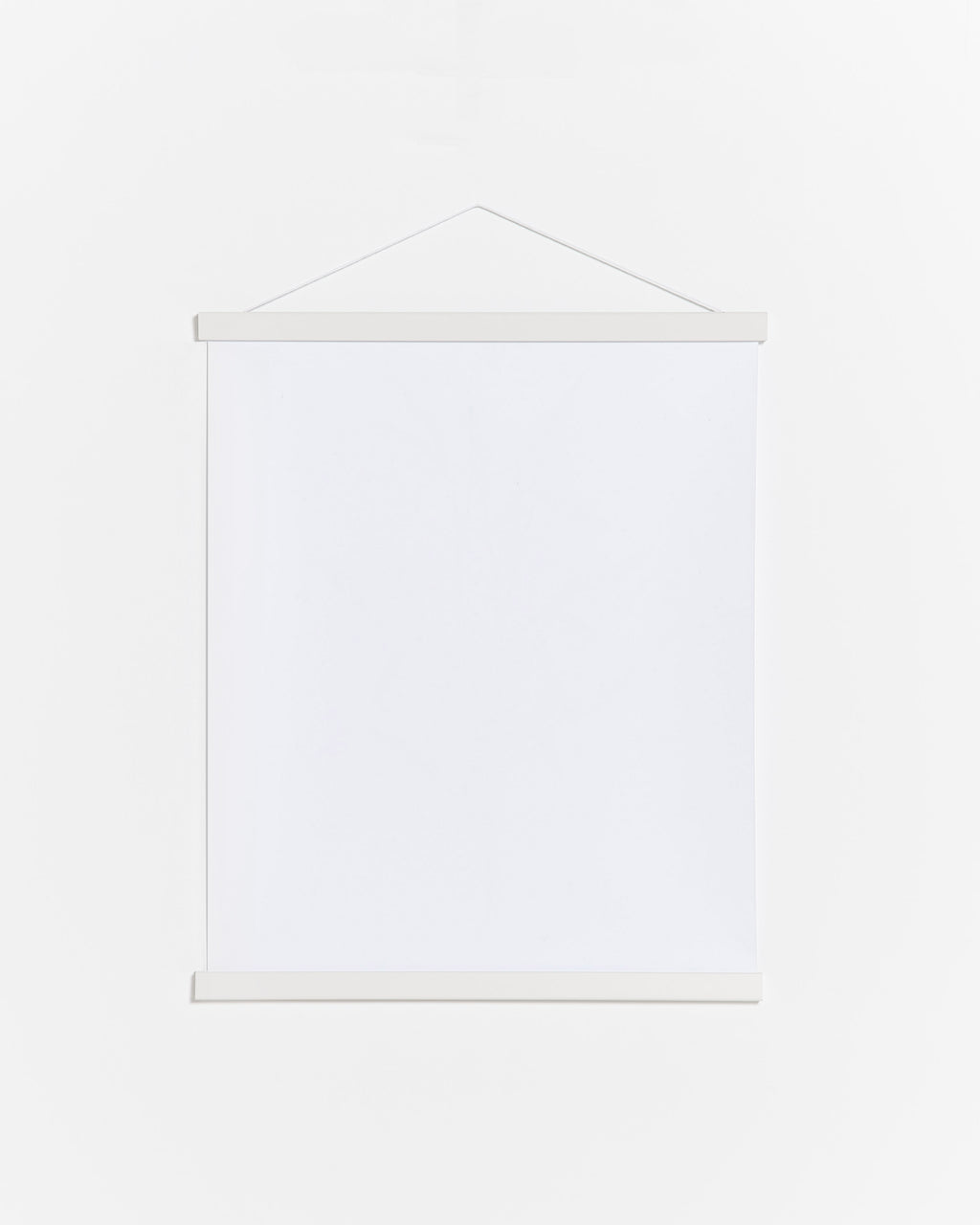 Magnetic white wooden poster hanger, 70cm