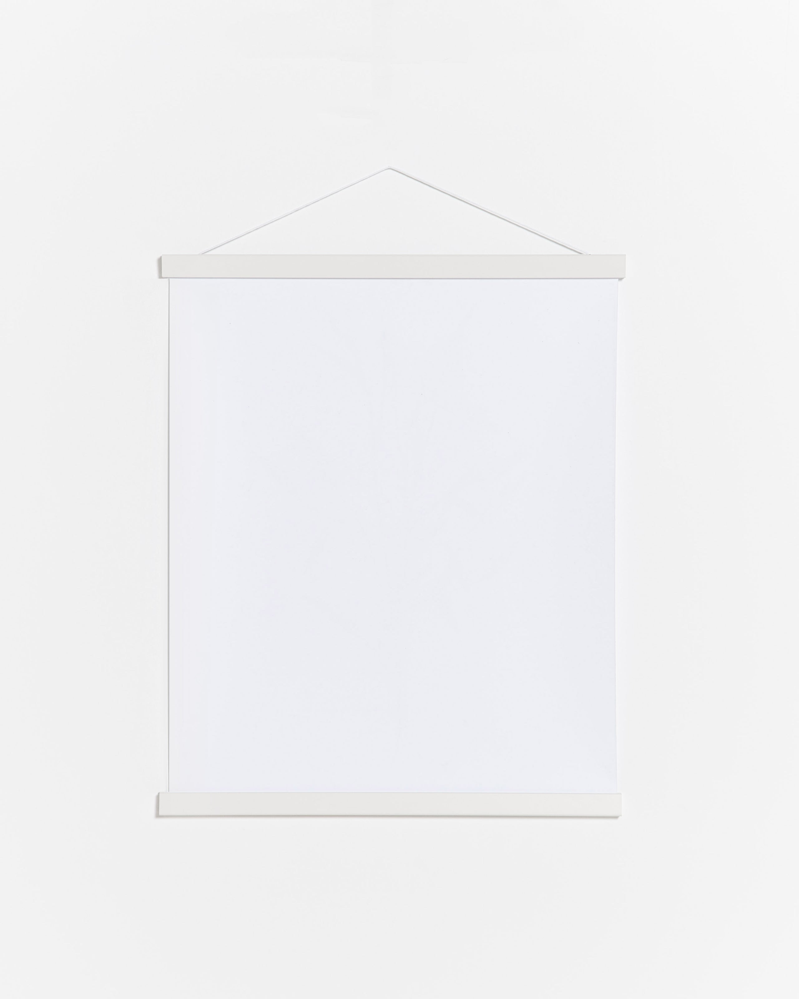 Magnetic white wooden poster hanger, 70cm