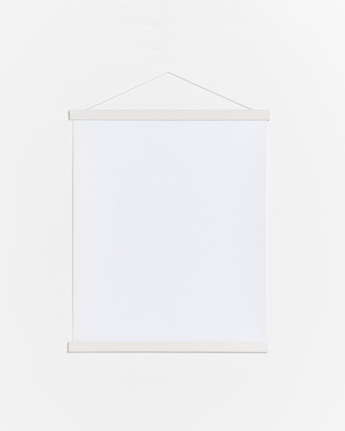 Magnetic white wooden poster hanger, 60cm