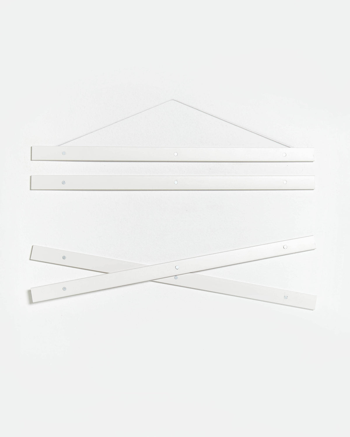 Magnetic white wooden poster hanger, 20cm